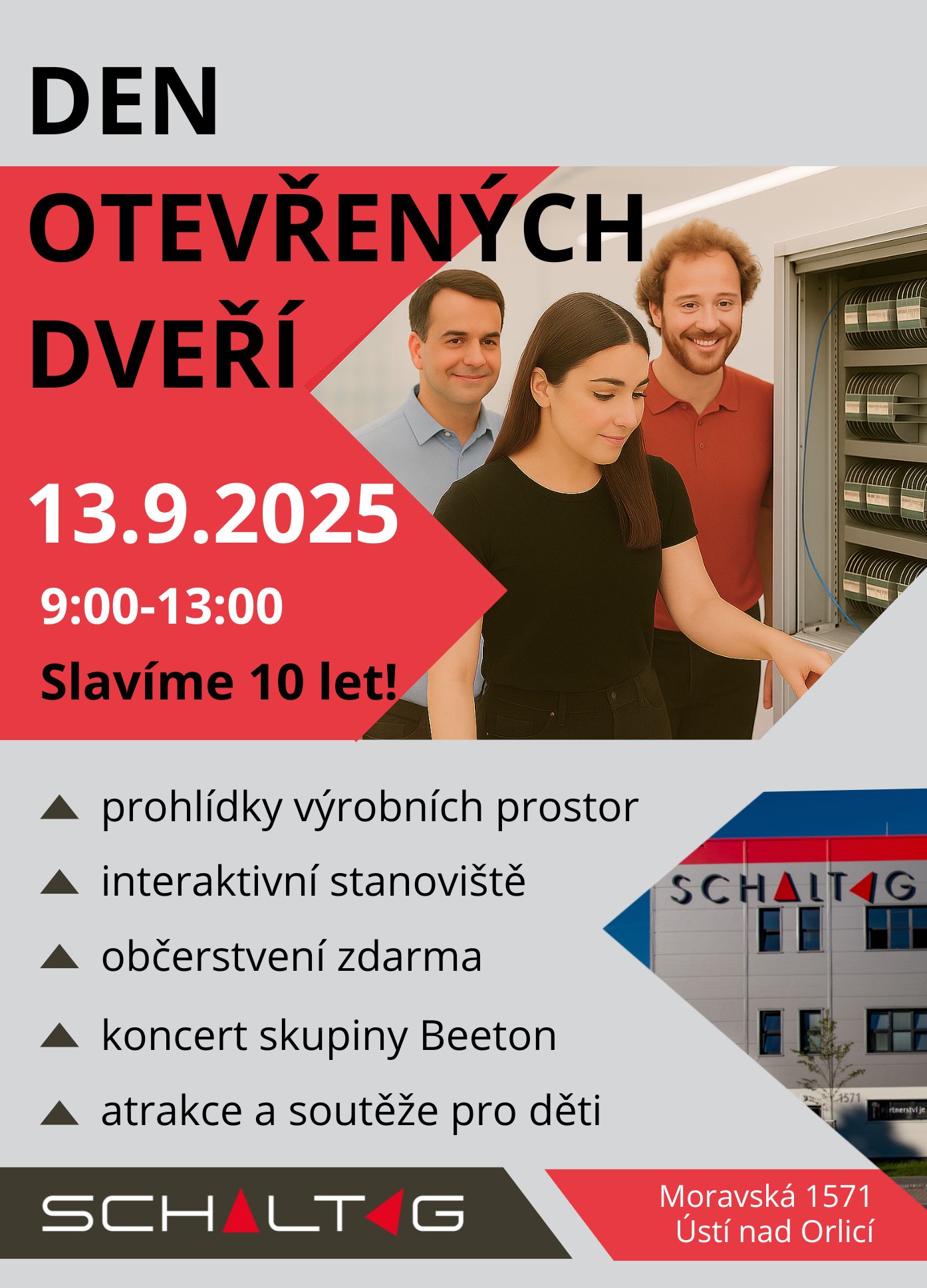 10. Den otevřených dveří v Schaltag – sobota 13. září 2025 od 9:00 do 13:00